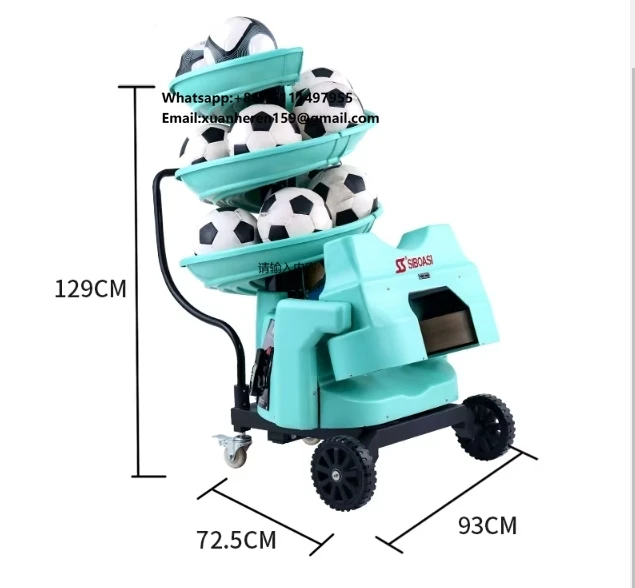 SIBOASI Newest APP Control F2101A Football Throwing Machine Soccer Launcher Equipment for Training