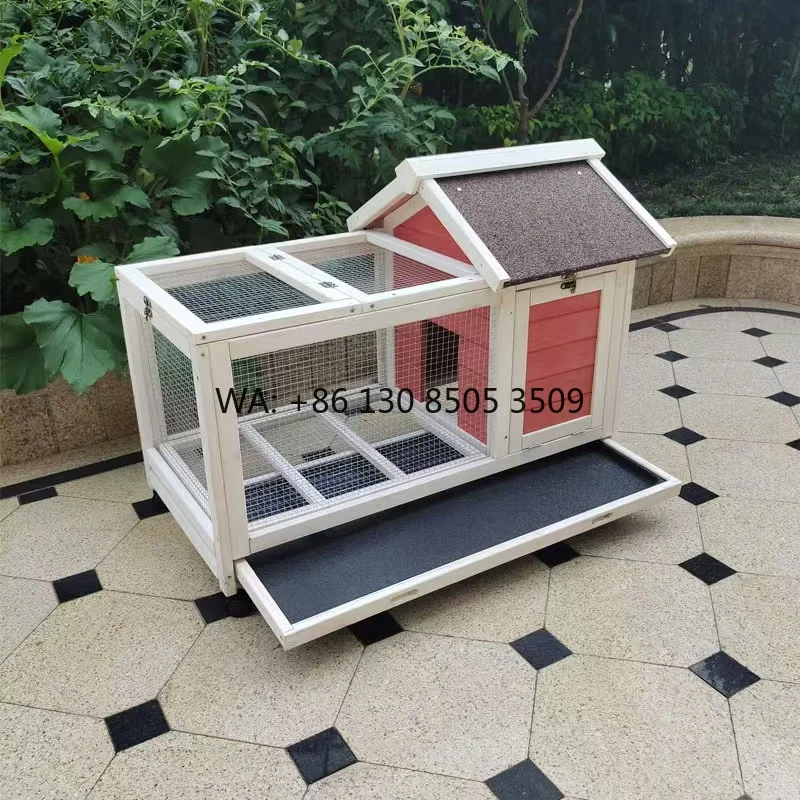 

Eco-Friendly Solid Wood Outdoor Pet Cage Durable Triangle Bird House Chicken Coop Rabbit Cage for Small Animals Farming