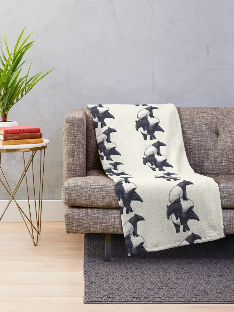 Malayan Tapir stack drawing Throw Blanket Baby Softest halloween Sofa Blankets