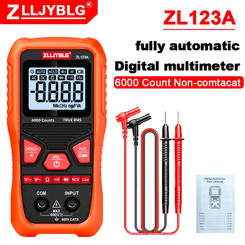 Mini Digital Multimeter Smart Elektriker Tester Für DC/AC Spannung Kapazität Ohm Hz NCV Professionelle Multitester – Detail 10