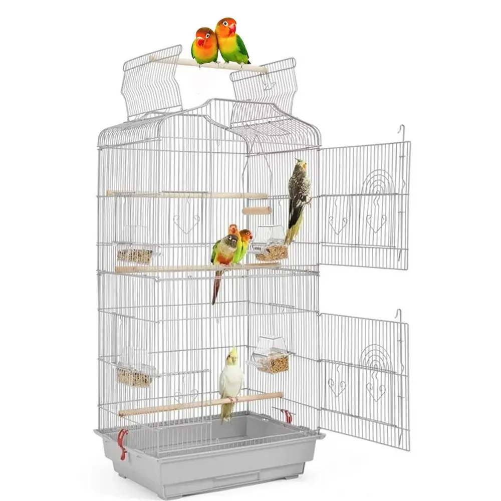 

Портативная переноска для птиц 40 дюймов с боковыми дверцами-гнездами для канареек, попугаев, корелл, неразлучников, зябликов, мелких попугаев, волнистых попугайчиков, для путешествий