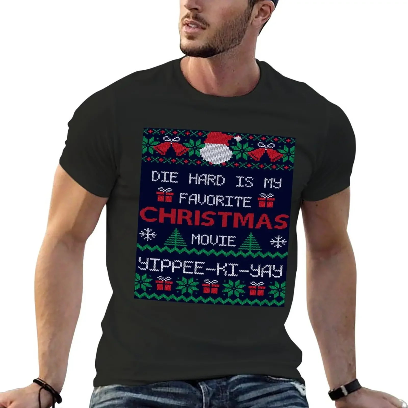 Die Hard Is My Favorite Christmas Movie T-Shirt oversized anime tshirts for men