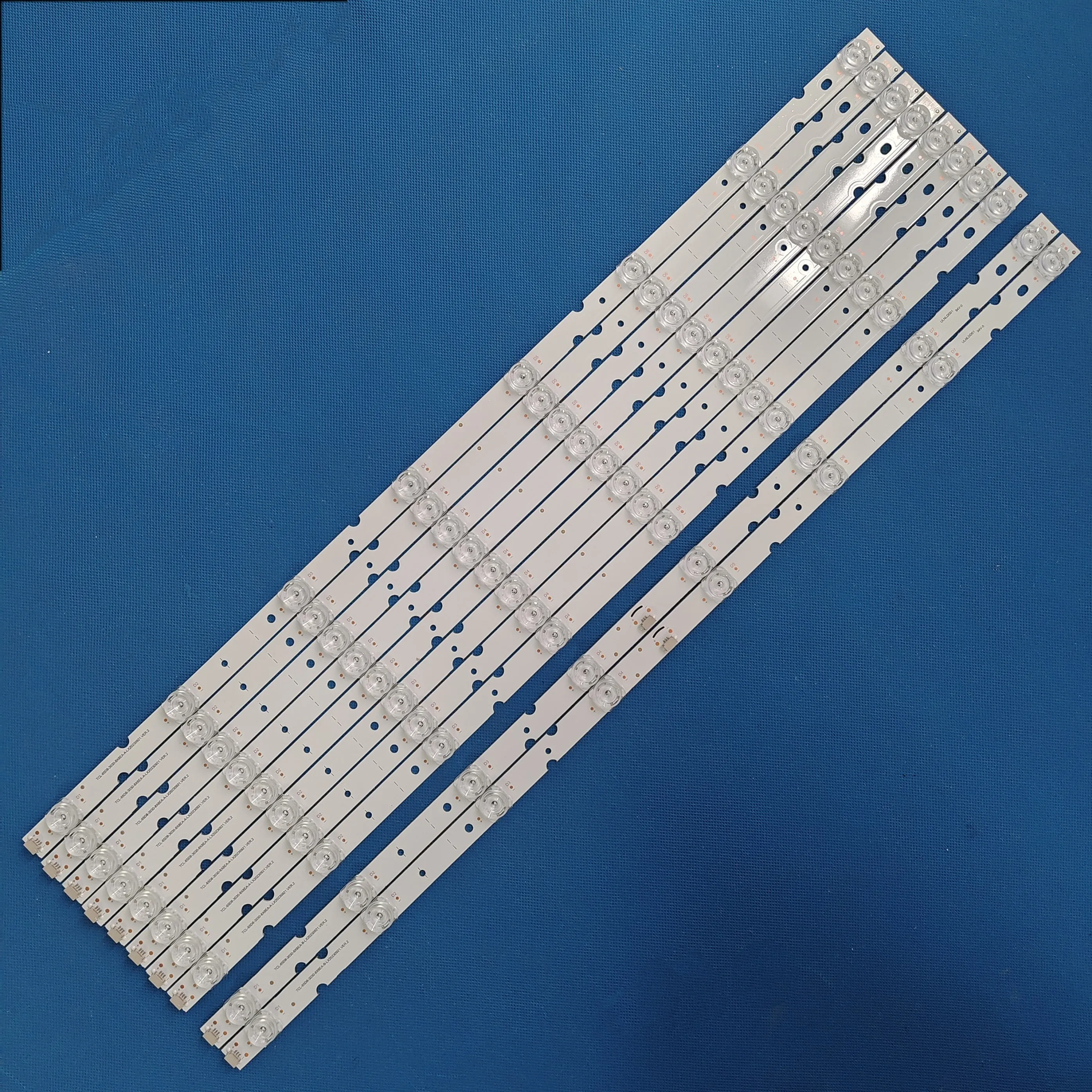

10 шт./компл. светодиодная лента 8 светодиодов для TCL 65p8s 65D8-3030-8X8EA-A 65S525 65S4 65S525LABA 65S525LBAA 65EP668X1 65EP680 65EP681 65EP682
