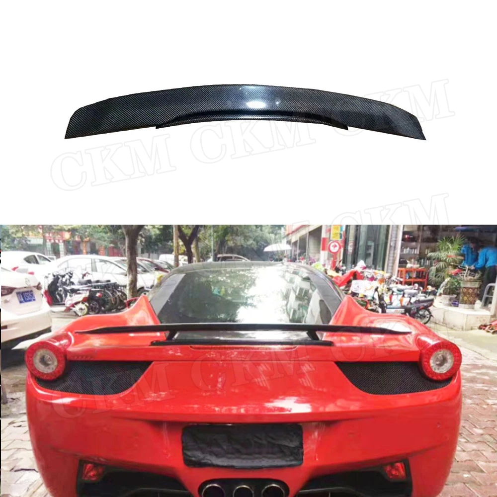 

Carbon Fiber Rear Trunk Lip Spoiler For Ferrari 458 Italia Spider Base Coupe Convertible 2011-2013