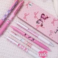6pcs Bow Pens, Quick-Dry Ink, 0.5mm Fine Tip, Smooth Writing, Non-Smudge, Durable, Suitable for School, Office, Gifts