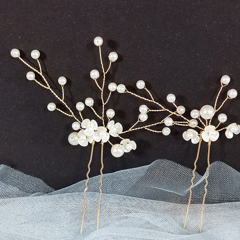 

Мини-цветок ручной работы, жемчуг, лист, свадебные заколки для волос, набор свадебных наклеек для волос, аксессуары для волос, женские украшения для волос