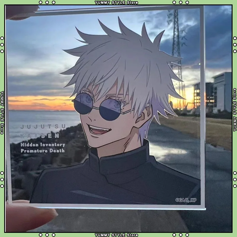 2 Stück Jujutsu Kaisen Gojo Satoru & Geto Suguru Acryl Transparente Karte Anime Sammlerstück Desktop-Display Anime Merchandise Sammlerartikel
