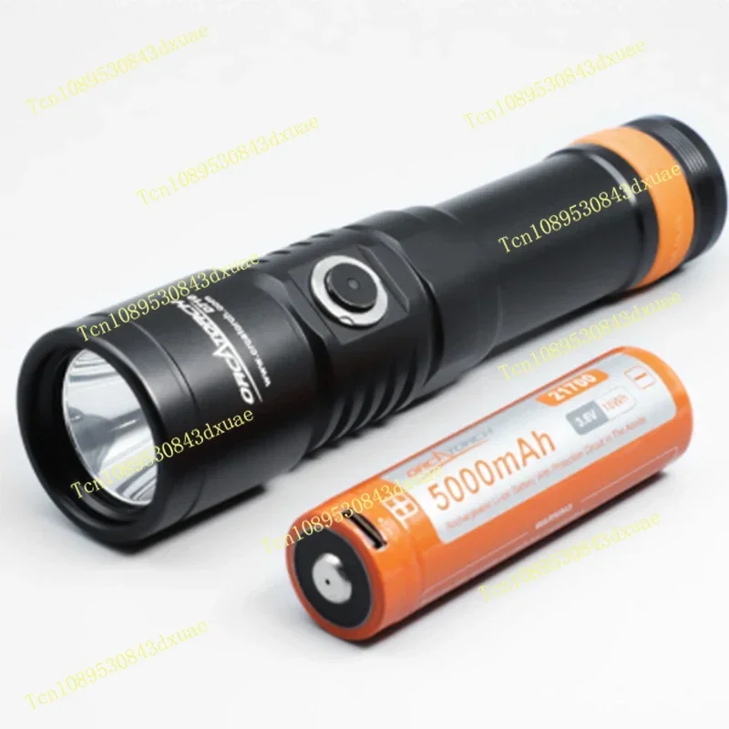 Scuba Dive D710  Lamp 3000 Lumens Titanium Alloy Side Button Switch 4 Lighting Modes 150m Deep 6 Degrees Narrow Beam an