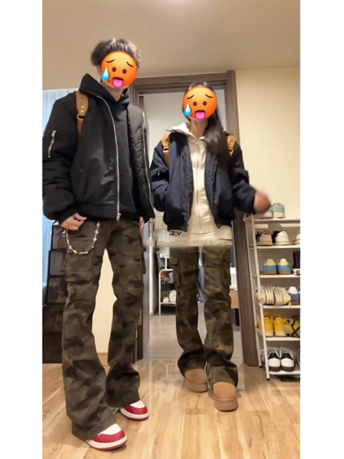 

Trendy Camouflage Workwear Pants Men's Large ket High Waist Straight Leg Jeans Retro American Sle Youth ular Jeans