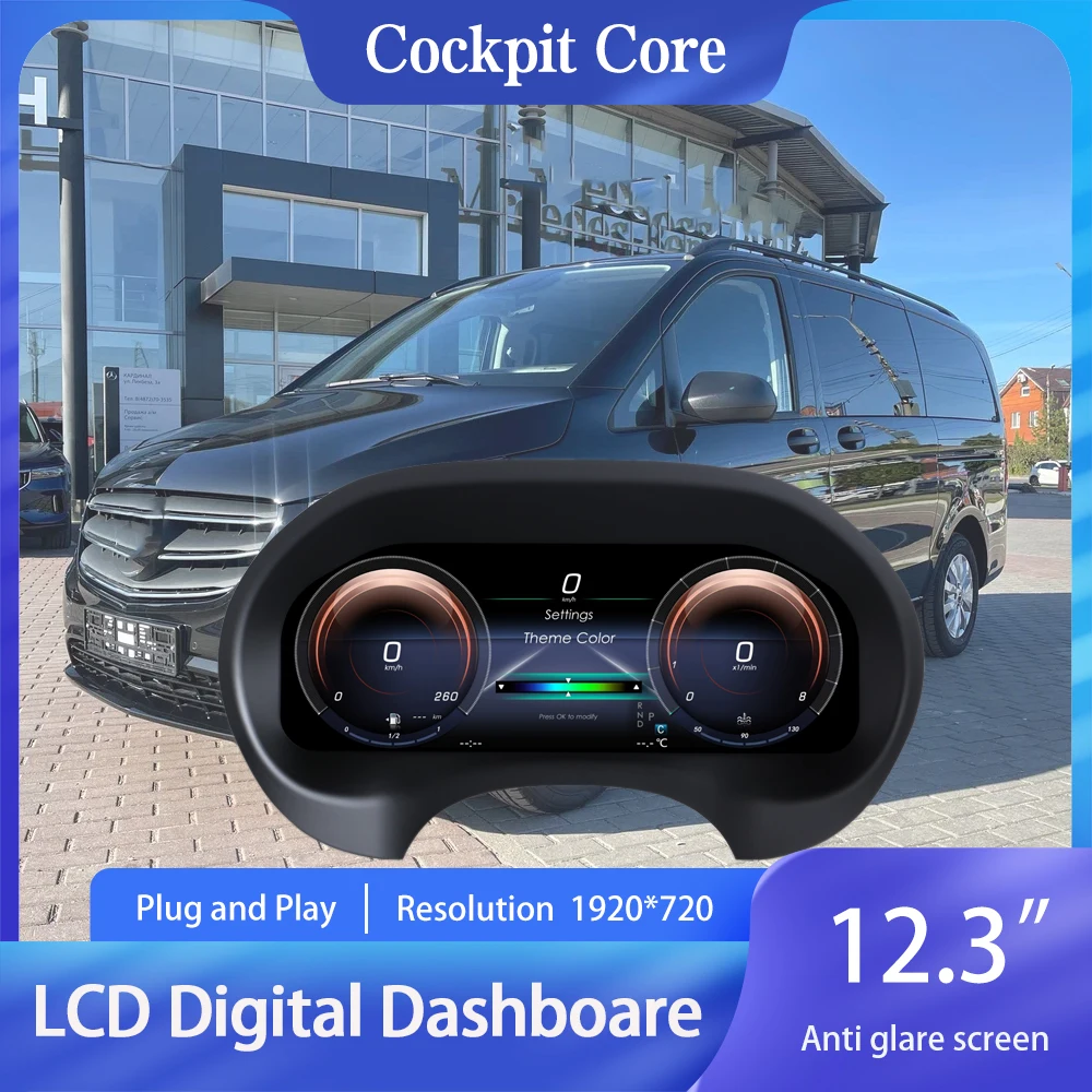 

For Mercedes Benz ViTo 116 W447 2016-2023 ﻿ 12.3 LCD Digital Dashboard Cluster Carplay Instrument Paneel Cockpit