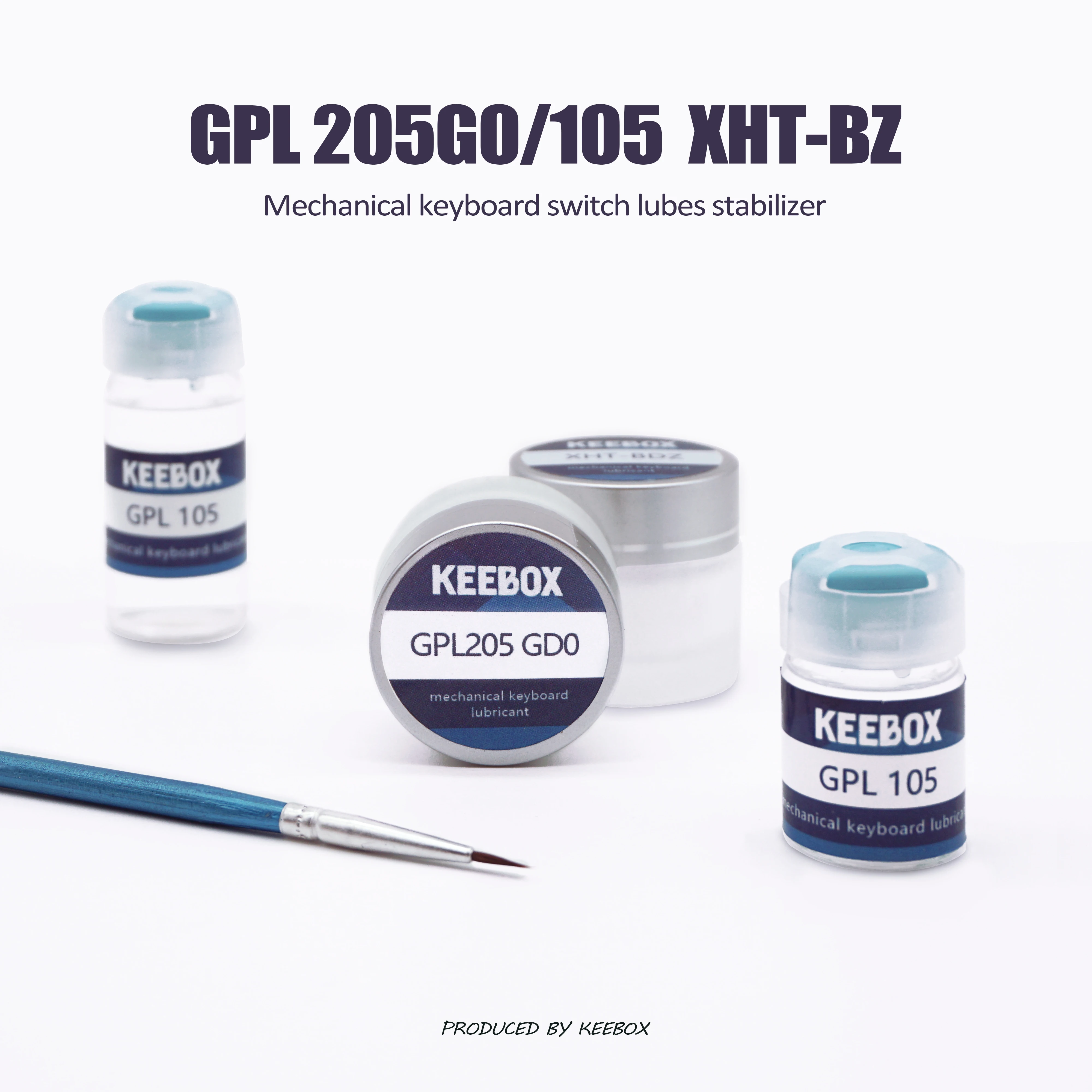 Keebox Krytox GPL205G0 GPL105 XHT-BDZ Mechanische toetsenbordschakelaar Glijmiddel Stabilisator Smeervet Stabilisator Smeermiddel Glijmiddelborstel