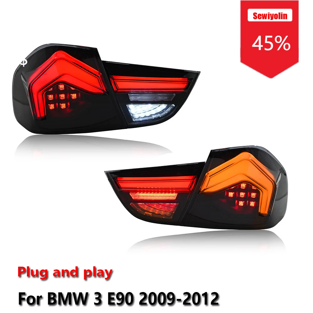 

Автомобильные светодиодные задние фонари в сборе для BMW 3 E90 2009-2021, автоматические противотуманные фары DRL, стоп-сигнал, указатель поворота Plug and Play