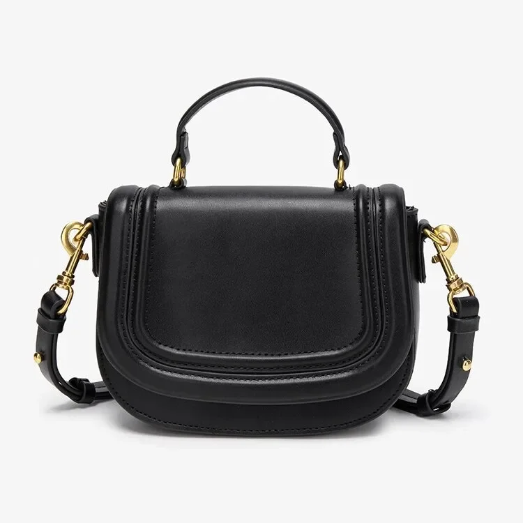 New Fashion Women's Shoulder Bag Classic Simple Solid Color Exquisite Crossbody Bag Leisure Commuter Clamshell Leather Bag image 3