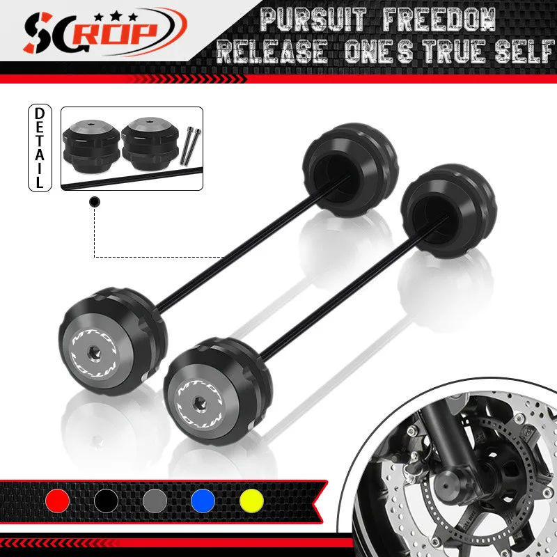 

mt07 Motorcycle Anti-drop Wheel Fork Axle Crash Sliders Pad Falling Protector For MT-07 Tracer 2016-2024 FZ07 XSR700 2015-2024