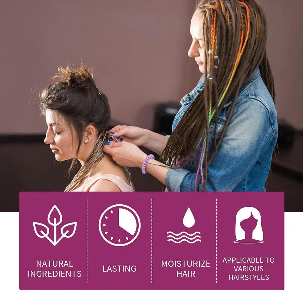 Gel de trança africano encaracolado cabelo trança gel bloqueio de cabelo estilo moldar torção anti-frizz segurar cabelo quebrado gel acabamento t2b4