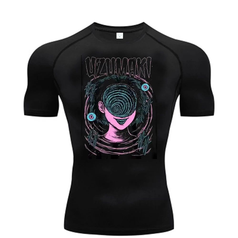 Junji Ito t shirt Fitness compression shirt anime jojifuku party dollette 80s graphic cheap meme