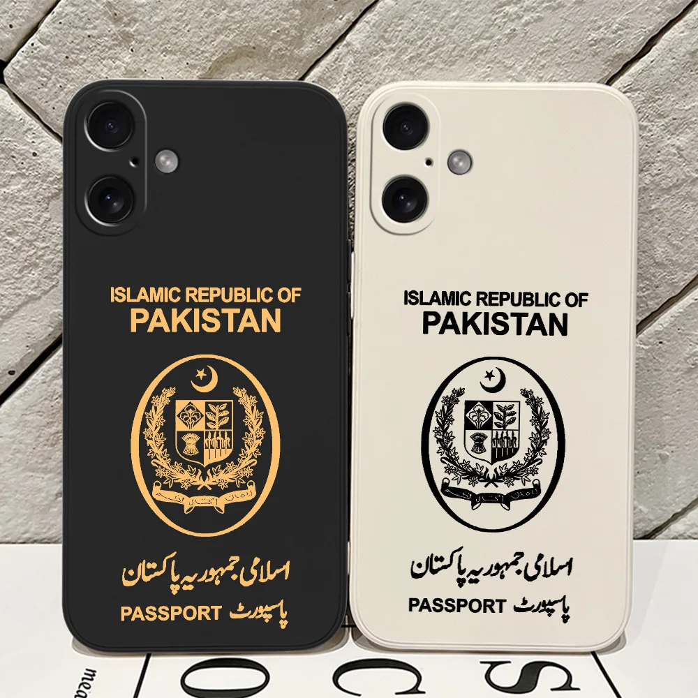 Pakistan Passport Phone Case for iPhone 16 15 14 13 12 11 Pro Max Mini X XR XSMax 8 7 6 6S Plus Soft Silicone Back Cover