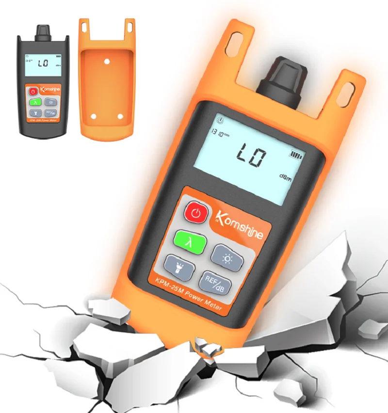 

Komshine Fiber Optical Test Tool Fiber Optic Power Meter KPM-25M-A OPM Tester with SC Connector -70+6dB