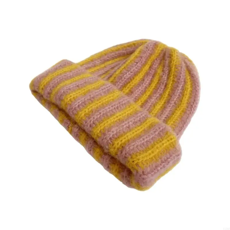 Y3NE قبعة أكريليك مخططة ناعمة مقاومة للرياح تصميم حراري للمغامرات الخارجية في الشتاء وركوب الدراجات والتسلق والتزلج #4