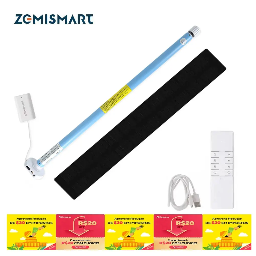 

Zemismart Zigbee Roller Shade Blinds Motor for 17mm 25mm 28mm Tube Tuya Rechargeable Electric Curtain Engine Alexa Google Home