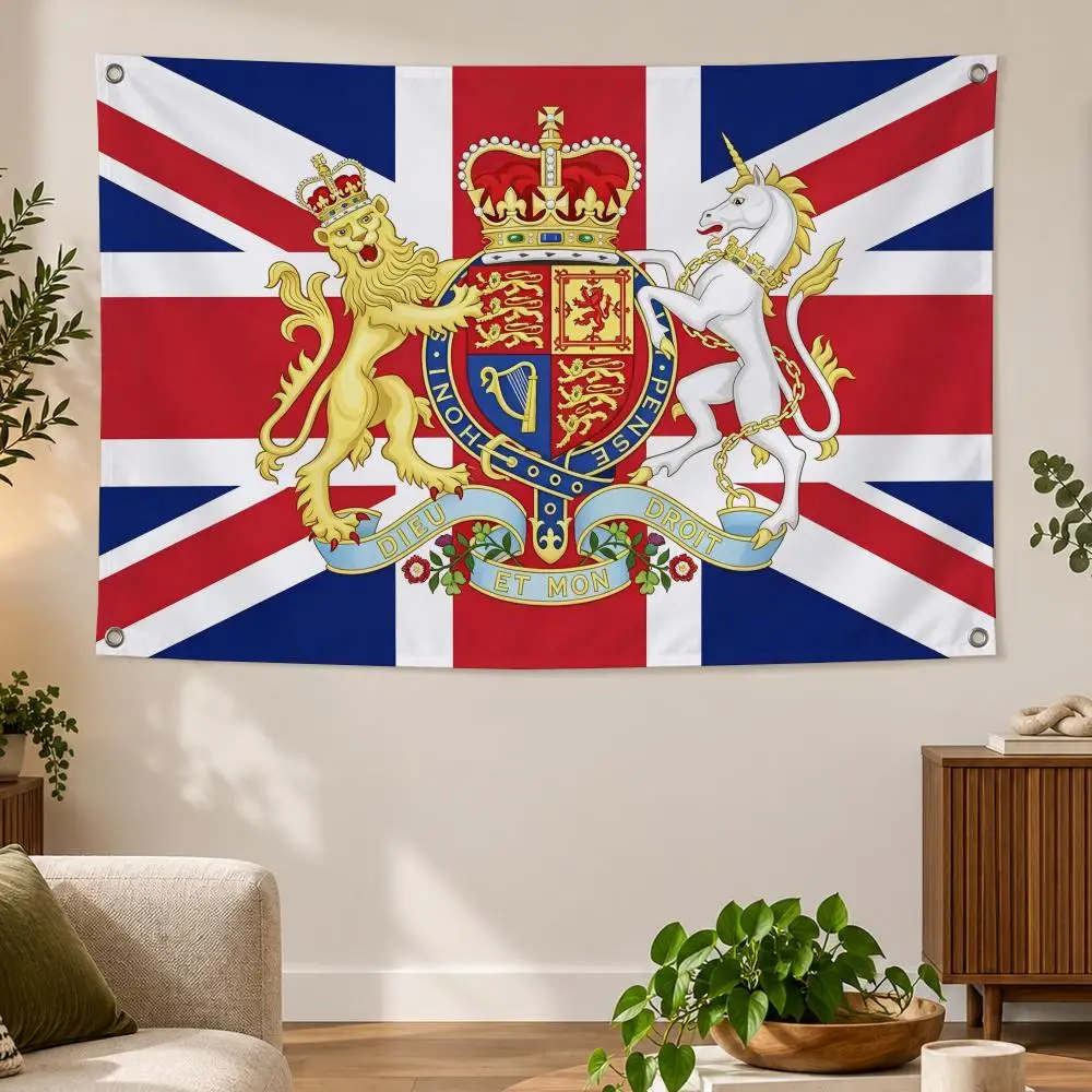 Heraldry B-British Royal Coat Of Arms Flags Banner Decor for Bedroom,Garden,Party,Club,Gaming Room,Indoor Outdoor