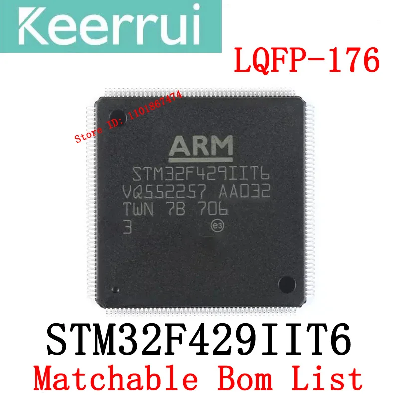 

1~360PCS/lot brand new original STM32F429IIT6 LQFP-176 STM32F429 IIT6 STM32F STM32 microcontroller IC chip matching BOM list