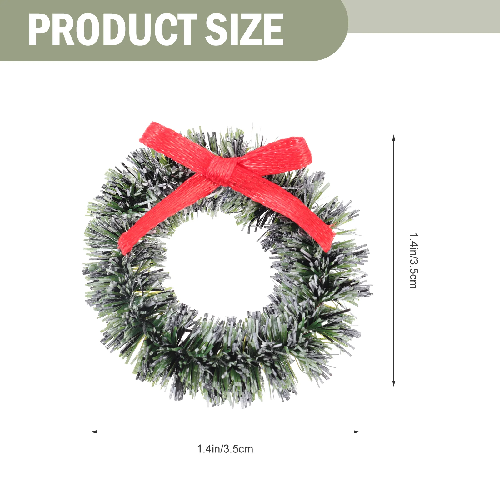 20 Pcs Outdoor Christmas Decorations Wreath Miniature Green Garland House Home for Hanging Father