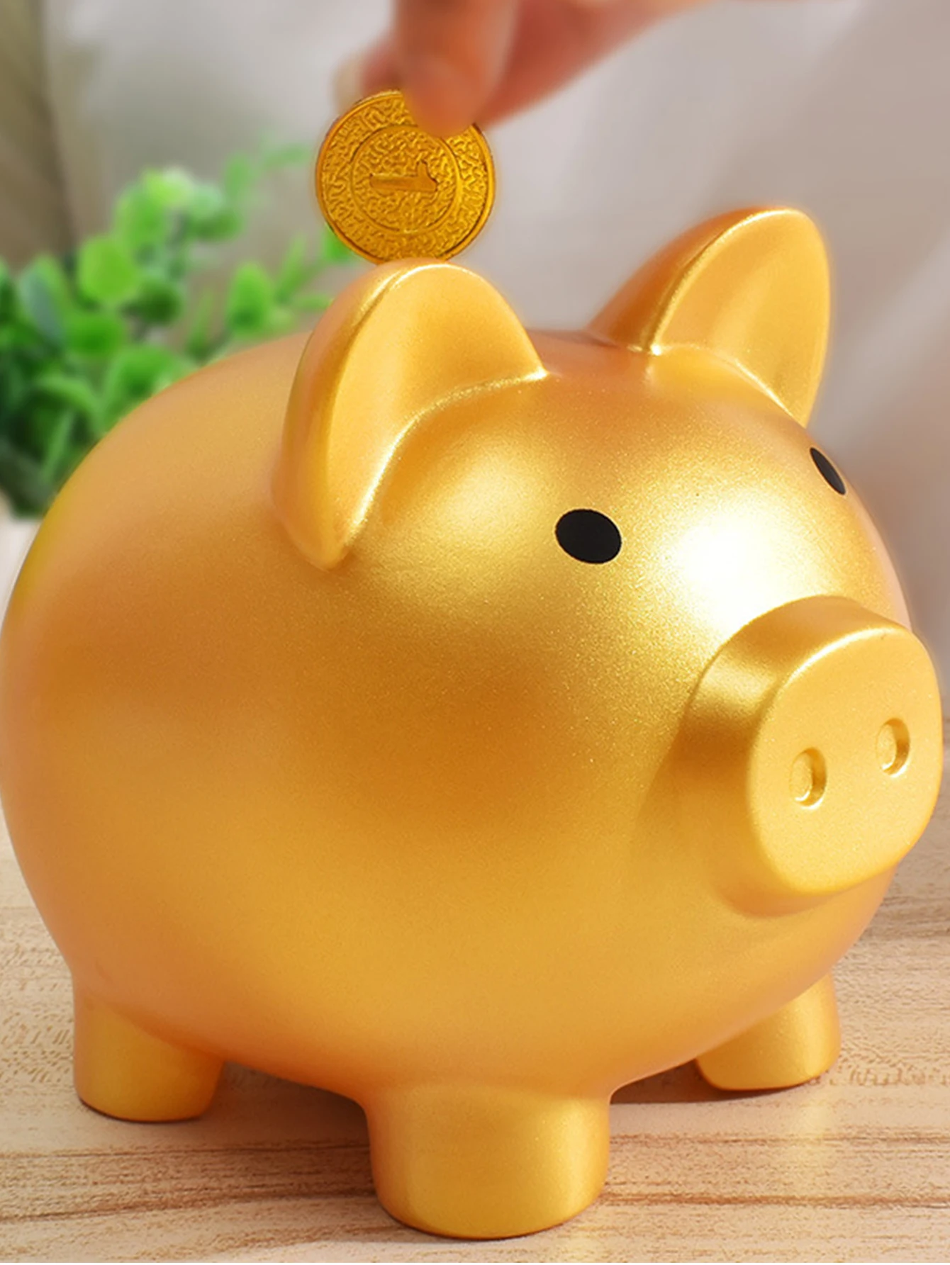 New creative Golden Pig Piggy Bank New Coin Bank Cute cartoon piggy bank Gift Craft Money box Savings Home decor