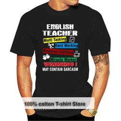 English Teacher Gifts Funny Skill Teaching Shirt Men's T-shirts summer winter Style Fashion Swag Men T Shirts. coat clothes tops