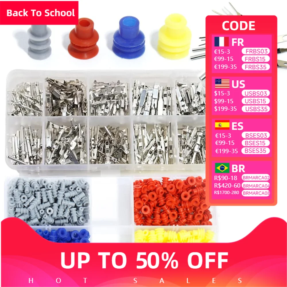 

600 шт. 1,8/2,2/2,8 мм автомобильные электрические клеммы, комплект для удаления автомобильных проводов, неизолированные обжимные штифты «папа-мама»