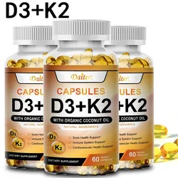 Vegan D3+K2 capsules promote bone, heart and joint health - promote calcium absorption - support the immune system