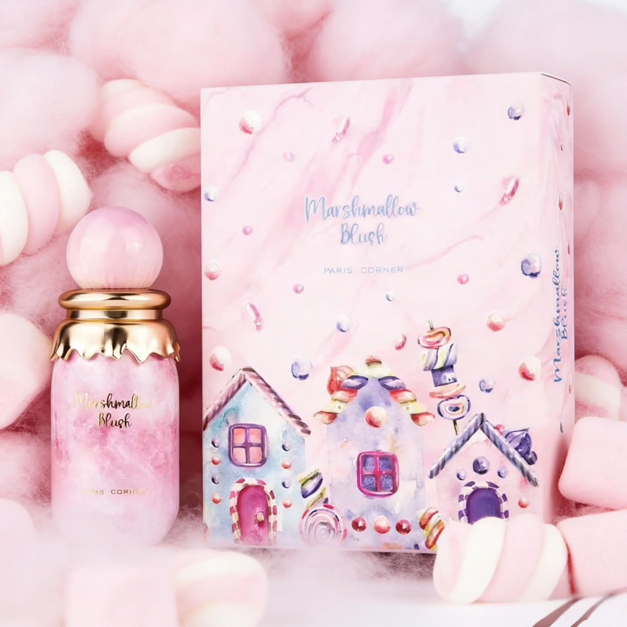 Marshmallow Blush Women's Perfume 100ml - Arabic Oriental Gourmand with Marshmallow & Madagascar Vanilla, 12H Long-Lasting