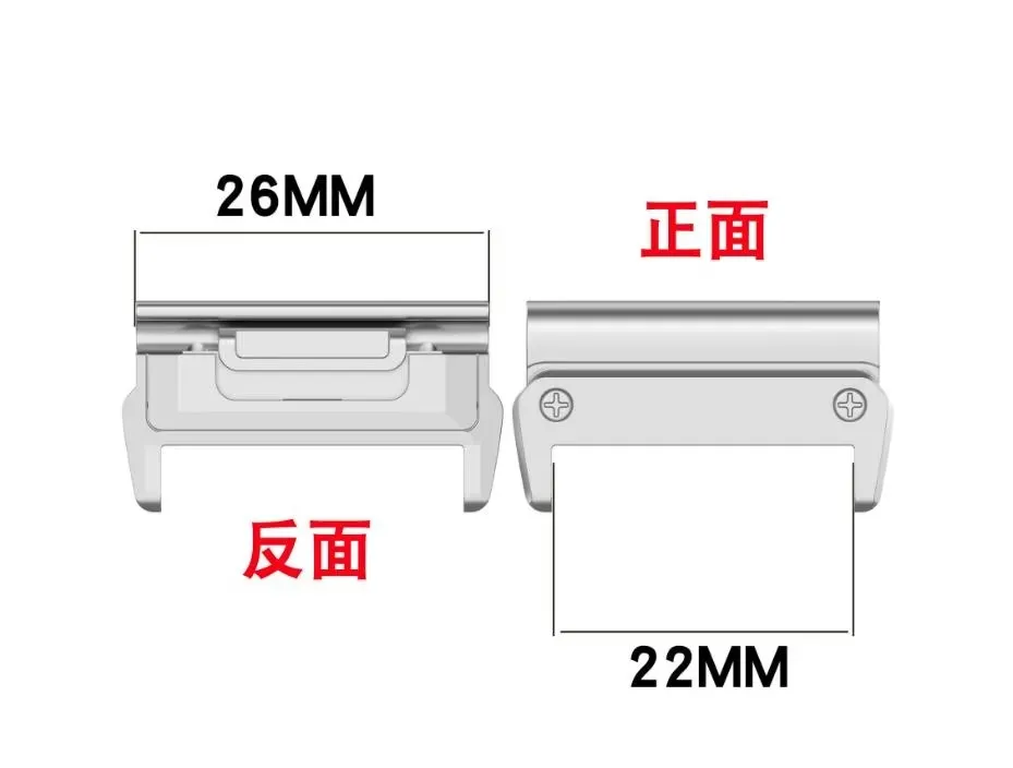 1pair Garmin Stainless Steel Adapterr for Garmin Fenix 8 7 Pro 7X 6 6X 5X 8X Plus Quickfit Connector for Garmin Strap Adapter