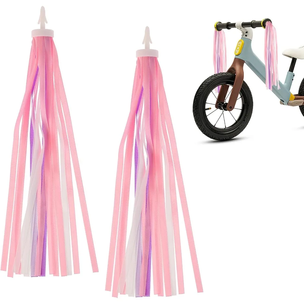 72 Stück Fahrrad-Speichenperlen aus Kunststoff, Reifen-Dekoration und 2 Stück bunte Fahrradlenker-Quasten, Fahrrad-Dekoration – Detail 5