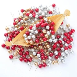 50/100Pcs Christmas Decoration Berry Christmas Tree Ornament for Home Room Decor Xmas New Year 2025 DIY Gifts Wreath Accessories