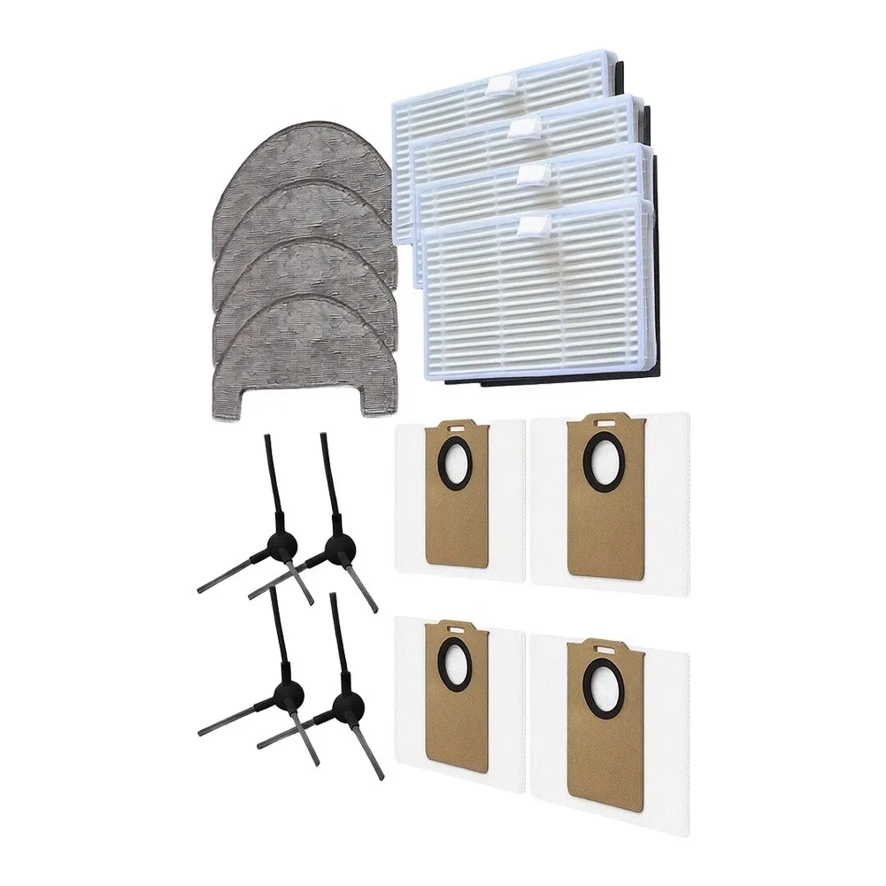 Complete Replacement Package for MAX Robot Vacuum with Side Brush Filter Mop Cloth and Dust Bag for Optimal Performance