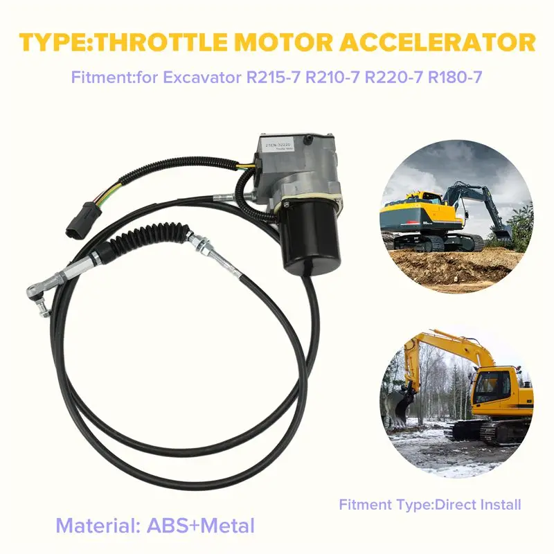 For Excavator R215-7 R210-7 R220-7 R180-7 Compatible 21EN-32220 21EN32220 Throttle Motor Accelerator Stepper Motor