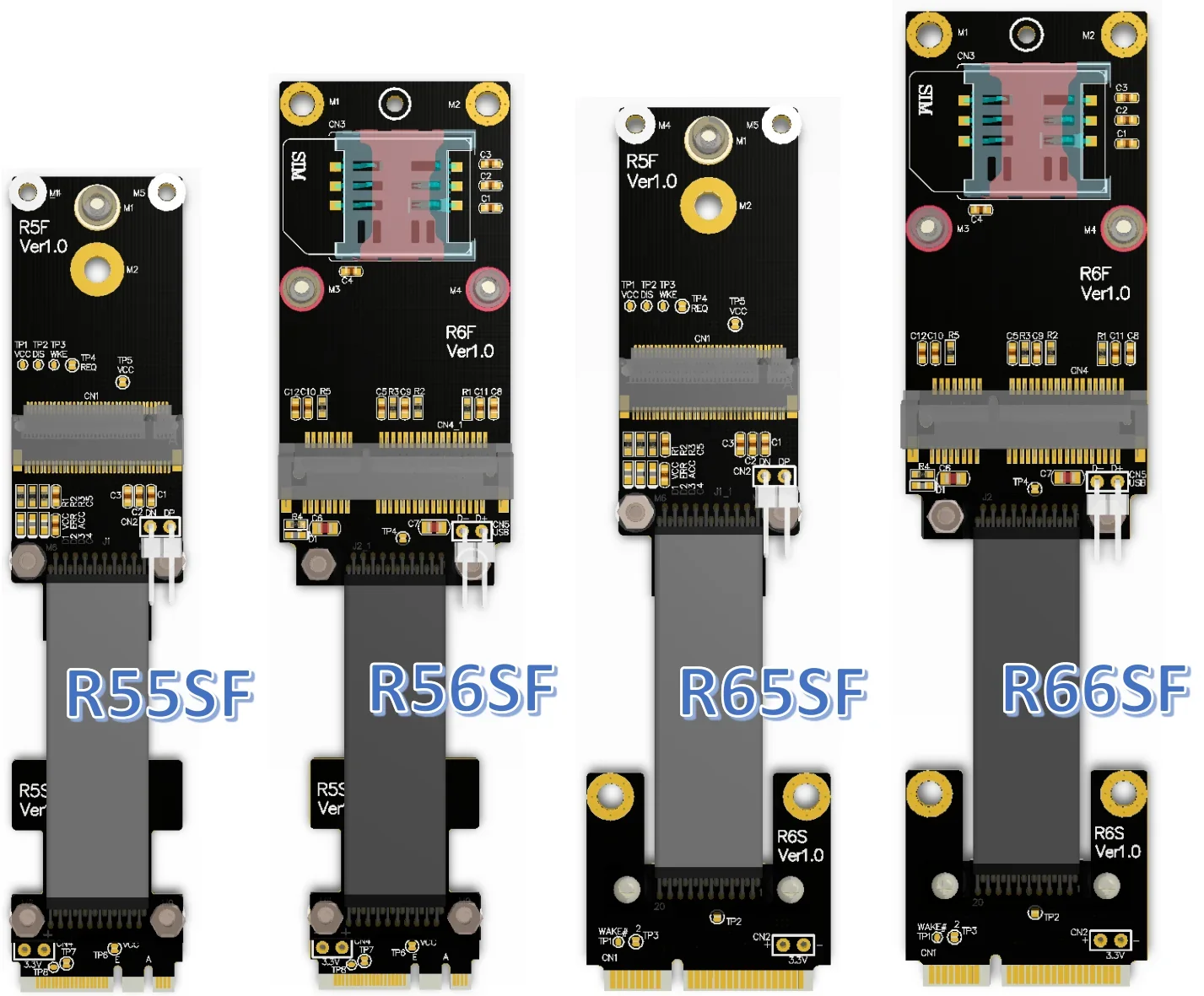 PCIE 4.0 Mini PCIe (Minicard) Extension Cable Extender Extension Cable Wireless Network Card Mini PCI-E mPCIe Riser Card Adapter