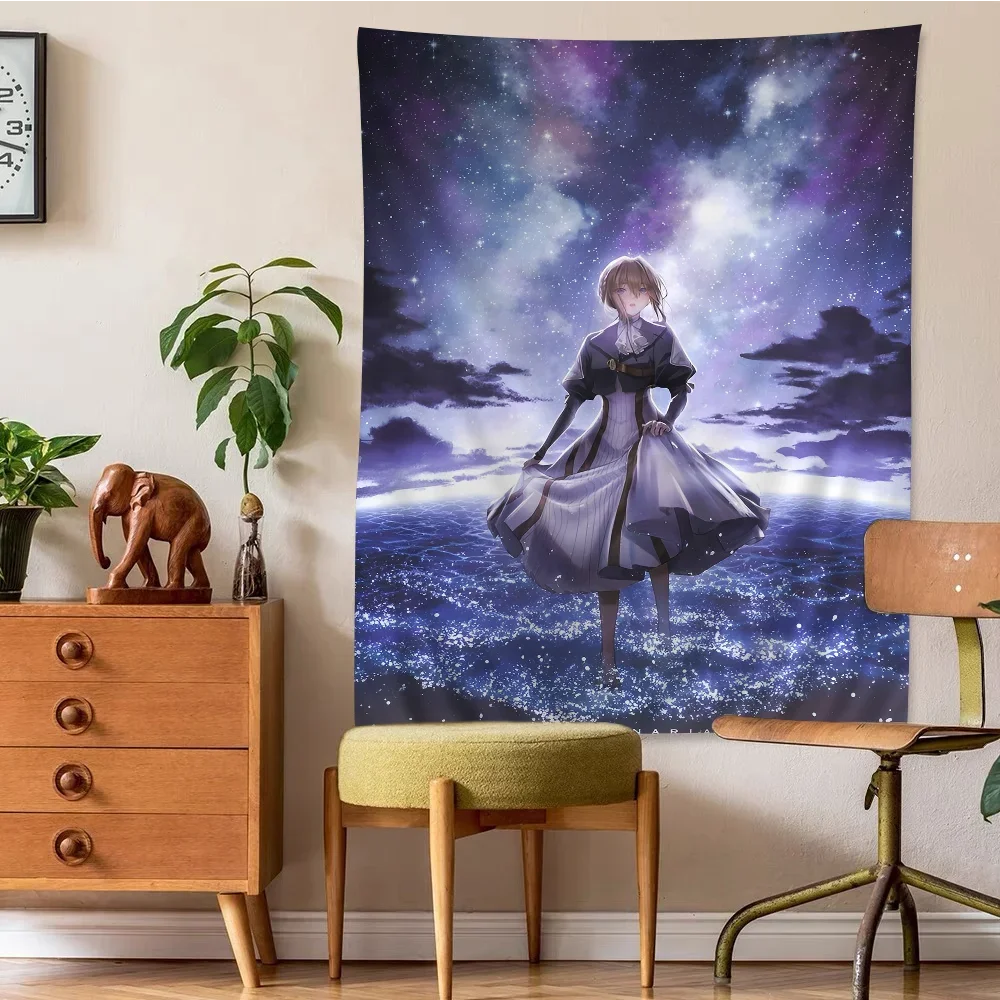 Violet Evergarden Hanging Bohemian Tapestry Hanging Tarot Hippie Wall Rugs Dorm Home Decor