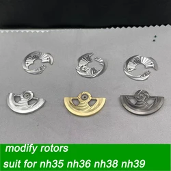 Gold/Silve Modify Watch Movement Rotors Replace for NH35 NH36 NH38 NH39 Customize Hammers Stainless Steel Parts for Wristwatch