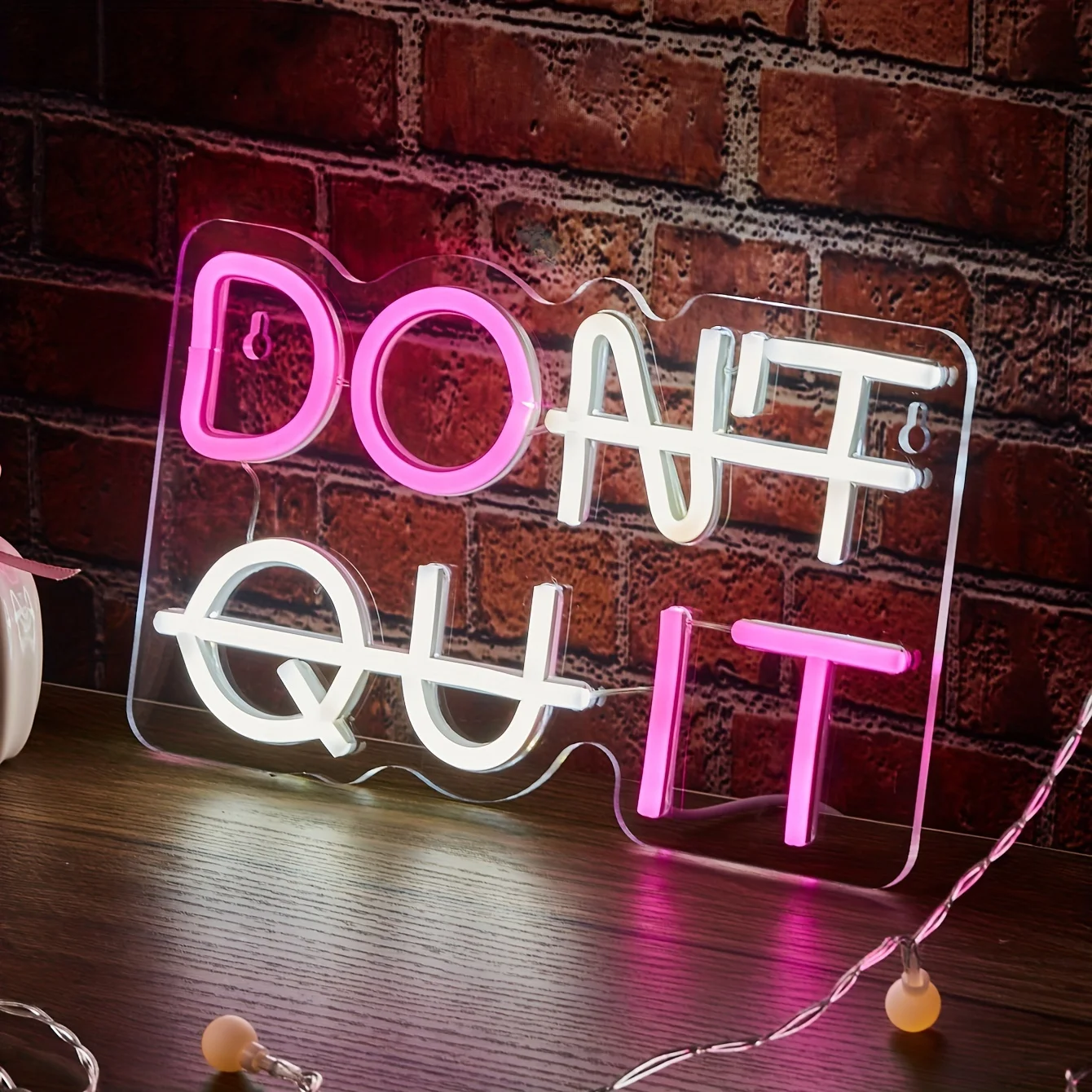 DON’T QUIT Neon Light Sign,Decorations for Home, Man Cave, Gamer Room, Office, Yoga Gym Room, Gifts for Friends Family Kids