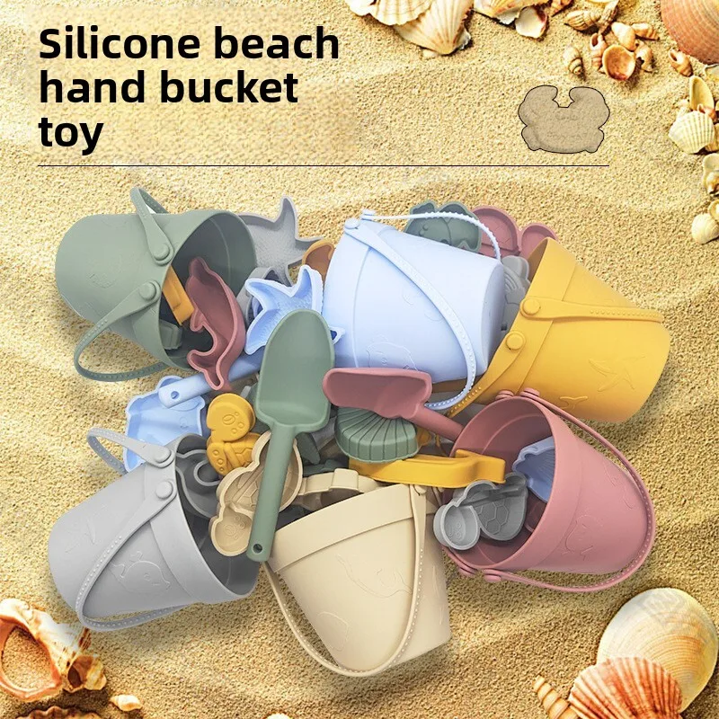 Children's Summer Cute Animal Models Beach Rubber Dune Sand Mold Tool Set Toys