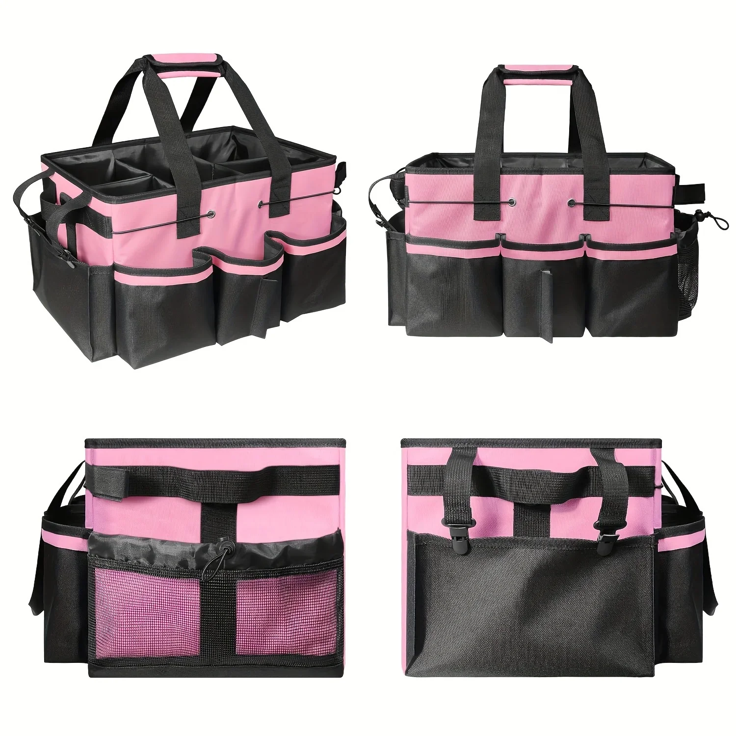 Large Capacity Multi-purpose Cleaning Tool Storage Bag, Size 17.7 Inches X 10.2 Inches, Made of Durable PVC Non-woven Fabric Bag