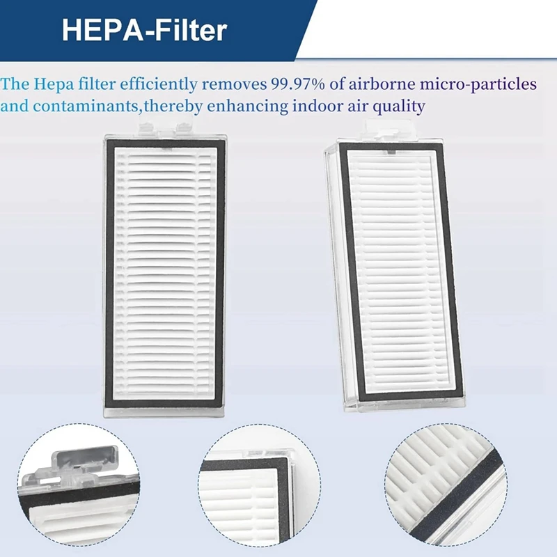 مجموعة ملحقات المكنسة الكهربائية لروبوروك ، فرشاة جانبية رئيسية ، وسادة ممسحة ، فلاتر هيبا ، أكياس غبار ، قطع غيار ، Q7 Max ، Q7