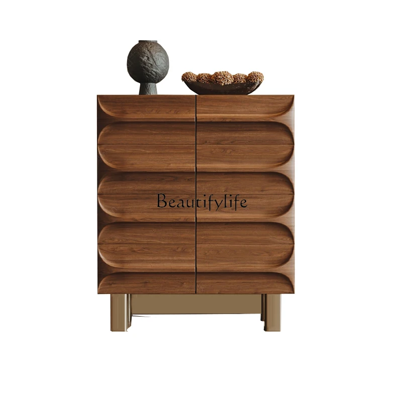 

Modern Vintage Restaurant North American Black Walnut Simple Cabinet Modern Living Room Entrance Cabinet