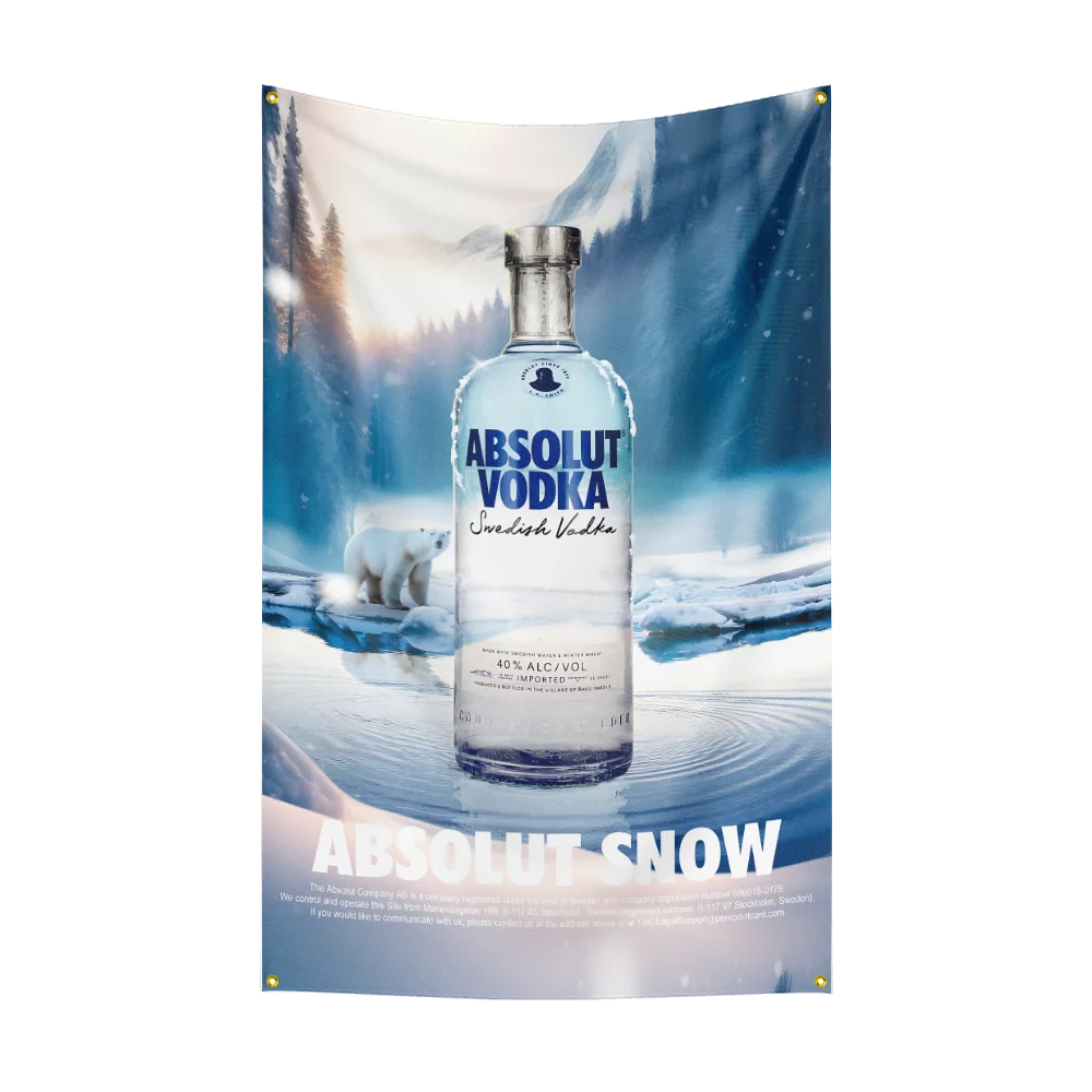 3×5ft A-Absolut Vodkas Flag Polyester Printed Alcohol Wine Banner For Decor Drink rum Beer Flag