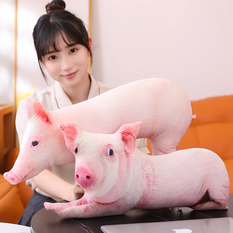 

50cm New Fat Pig Plush Pillow Funny Chubby Pig Plush Toy Realistic Pig Animal Stuffed Cushion Sofa Decorative Pillow