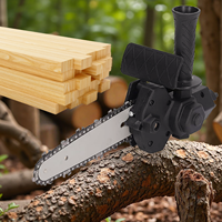 Chainsaw Drill Attachment Electric Drill to Saw Adapter Conversion Head Portable Chainsaw Converter Set for Wood Plastic Cutting