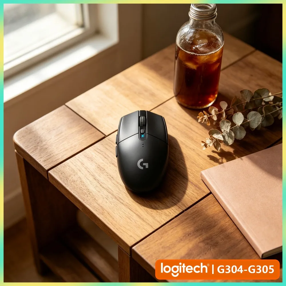 Logitech G305 LIGHTSPEED Wireless Mouse Gaming, 12000 DPI HERO, 6 Buttons, 250H Battery, 99G, 1Ms Response, PC Mac Gamers