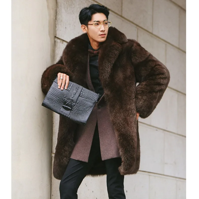 

Men's Autumn/Winter Top Coat Faux Fur Plus Size Thick Warm Retro Simple Comfortable Loose Casual Design Fashion Versatile Skinny